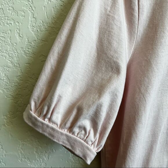 Madewell Puff Sleeve Tee Baby Pink Women’s Medium - Picture 4 of 9